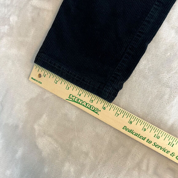 Brooks Brothers Pants Womens 12 Black Corduroy Straight Leg Mid Rise Work Career - Picture 6 of 12